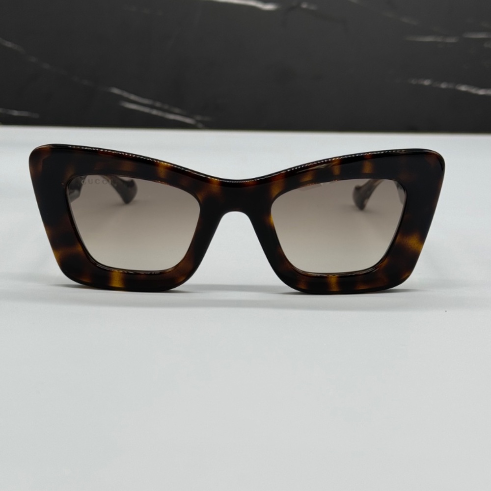 NEW GG1552S 002 BUTTERFLY HAVANA BROWN WOMEN SUNGLASSES GUCCI - Picture 5 of 12